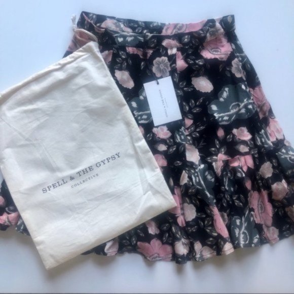 SPELL & THE GYPSY Winona Short Skirt Coal XSmall - Picture 2 of 14